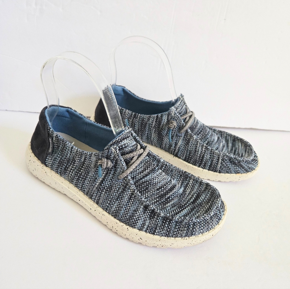 Hey Dude Shoes Blue Slip On Size 6 Womens